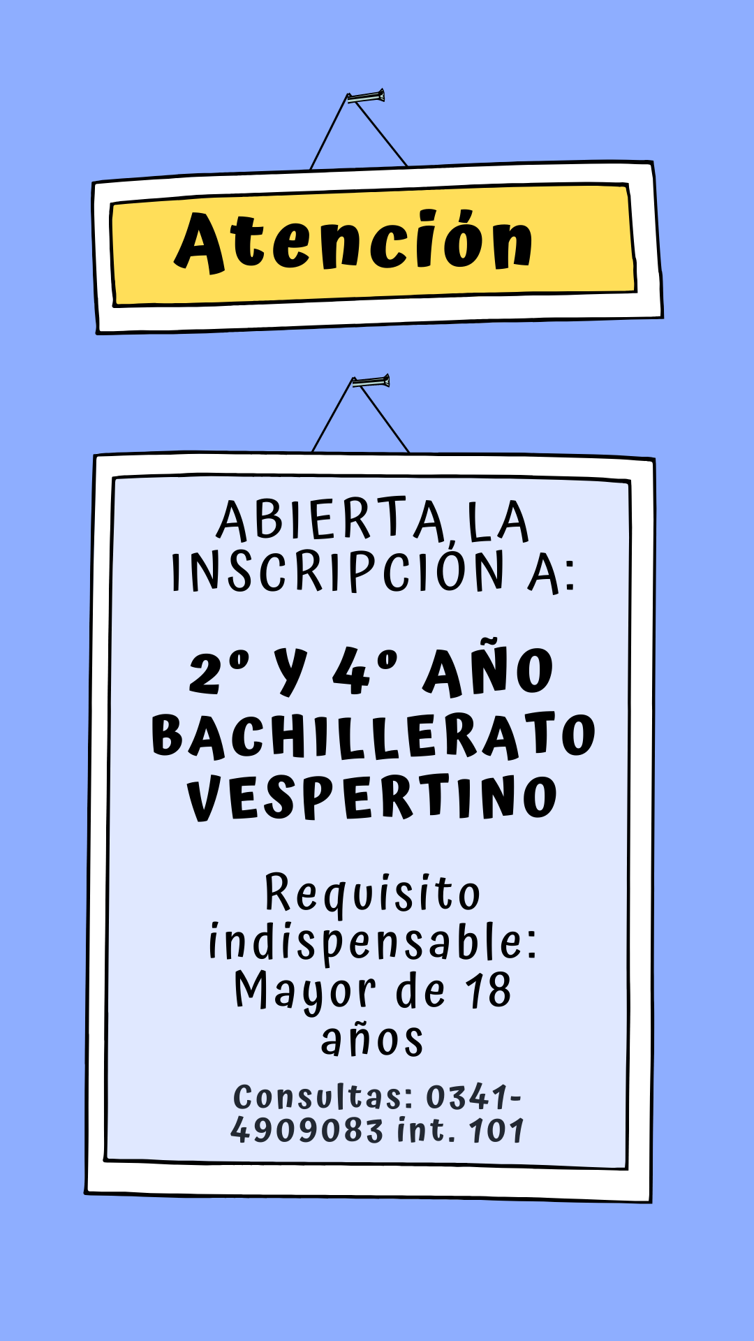 inscripción abierta 2º y 4º E.E.M.P.a